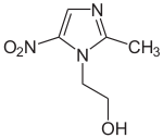 Strukturformel von Metronidazol