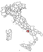 Lage der Provinz Neapel innerhalb Italiens