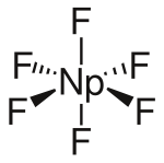 Strukturformel von Neptuniumhexafluorid