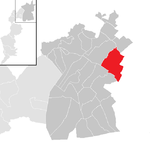 Lage der Gemeinde Nickelsdorf  im Bezirk Neusiedl am See (anklickbare Karte)