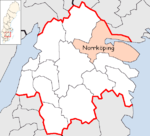 Lage der Gemeinde Norrköping