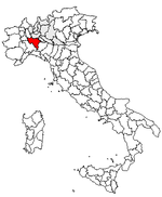 Lage der Provinz Pavia innerhalb Italiens