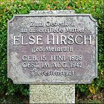 Plau am See Jüdischer Friedhof (2008) Else Hirsch.jpg