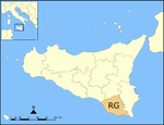 Lage der Provinz Ragusa innerhalb Italiens