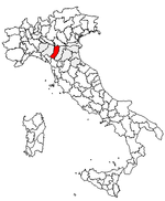 Lage der Provinz Reggio Emilia innerhalb Italiens