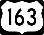 Straßenschild des U.S. Highways 163