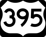 Straßenschild des U.S. Highways 395