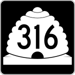 Straßenschild der Utah State Route 316