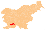 Karte von Slowenien, Position von Palčje hervorgehoben