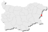 Karte von Bulgarien, Position von Obsor hervorgehoben