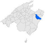 Lage der Gemeinde Sant Llorenç des Cardassar