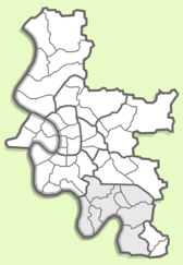Lage des Stadtbezirks 09 innerhalb Düsseldorfs