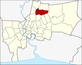 Karte von Bangkok, Thailand mit Bang Khen