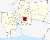Karte von Bangkok, Thailand mit Suan Luang