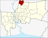 Karte von Bangkok, Thailand mit Don Mueang