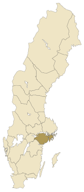 Lage von Södermanland in Schweden