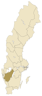 Lage von Västergötland in Schweden