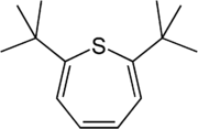 Struktur von 2,7-Di-tert-Butylthiepin