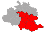 Lage des Arrondissement Foix im Département Ariège