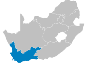 Lage der Provinz Westkap in Südafrika