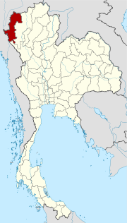 Karte von Thailand  mit der Provinz Mae Hong Son hervorgehoben
