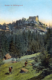 Die Kynastburg im frühen 20. Jahrhundert