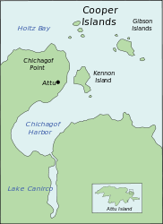 Karte vom Nordosten von Attu