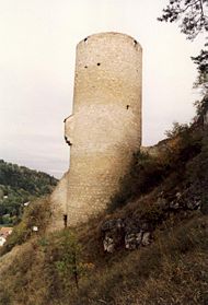 Südseite des Bergfrieds (1990)