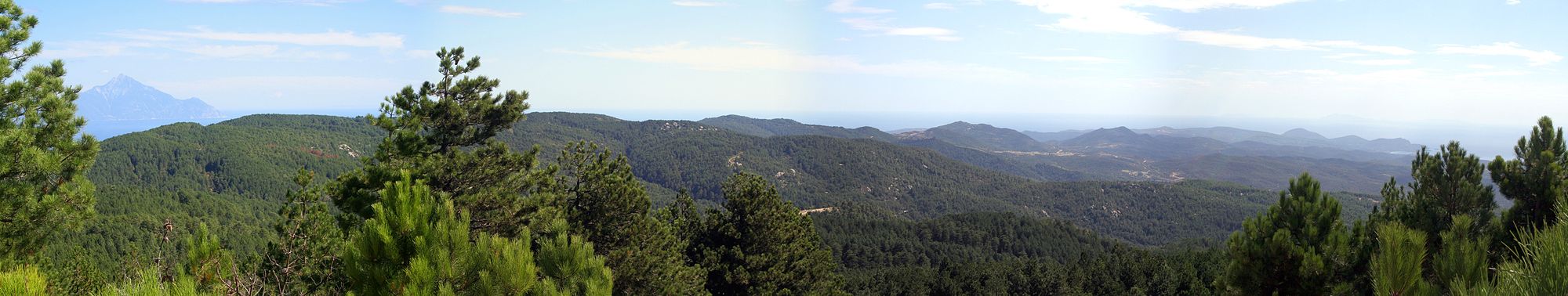 Panorama vom Athos bis Toroni. Blick vom Berg Itamos