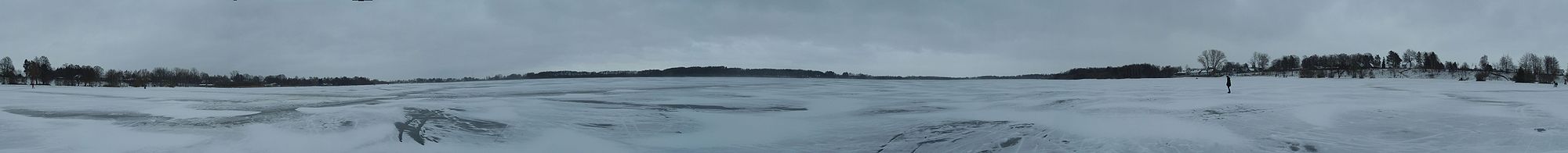 360° Panorama des zugefrorenen Einfelder Sees, Januar 2010
