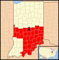 Karte Erzbistum Indianapolis