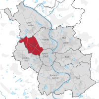 Abgrenzung des Stadtbezirks Ehrenfeld in Köln