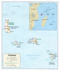 Karte Apostolisches Vikariat Archipel der Komoren