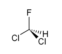Struktur von Dichlorfluormethan
