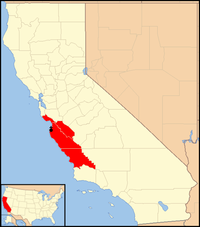 Karte Bistum Monterey in California