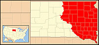 Karte Bistum Sioux Falls