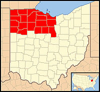 Karte Bistum Toledo (Vereinigte Staaten)