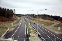 E 18 in Richtung Süden in Vestfold (Norwegen)
