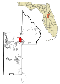 Lake County Florida Incorporated and Unincorporated areas Eustis Highlighted.svg