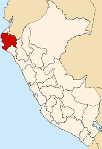Lage von Piura in Peru