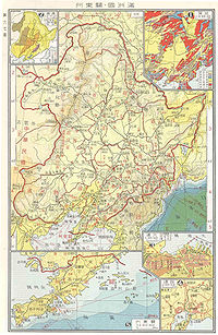Japanische Karte des Mandschukuo-Staats