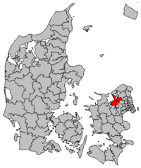 Lage von Frederikssund Kommune in Dänemark