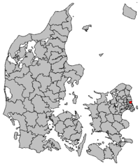 Lage von Gentofte Kommune in Dänemark