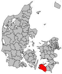 Lage von Lolland Kommune in Dänemark