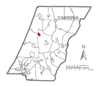 Map of Colver, Cambria County, Pennsylvania Highlighted.png