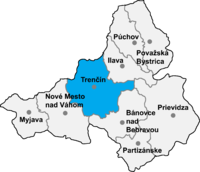 Okres Trenčín in der Slowakei