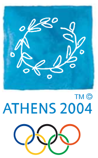 Logo der Olympischen Sommerspiele 2004 mit den Olympischen Ringen