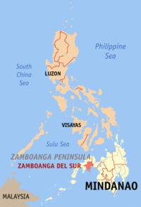 Karte Erzbistum Zamboanga