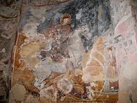 Saint Giorgi and the dragon, Nikortsminda mural.jpg