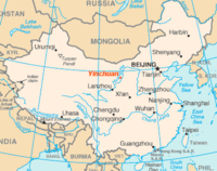 Lage Yinchuans in China